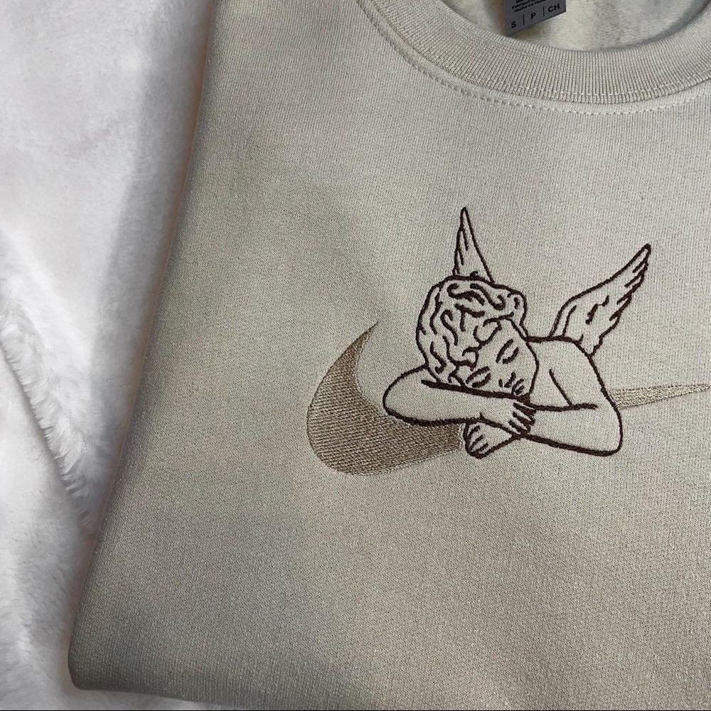 Angel x Nike Custom Embroidered Crewneck Sweater